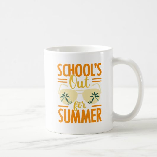 School uit voor zomervakantiepauze koffiemok (Rechts)