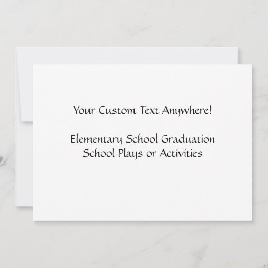 School Uitnodiging Elementary School Play Event (Achterkant)