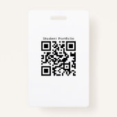 School University Student ID Badge Sjabloon Blauw (Achterkant)