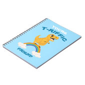 School Valentijnsdag cadeau blauwe dinosaurus t-re Notitieboek (Linkerzijde)