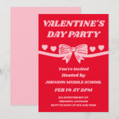 School Valentijnsdag Feest Kaart (Voorkant / Achterkant)