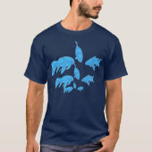 School van Abstract Blue Koi Fish Shirt (Voorkant)