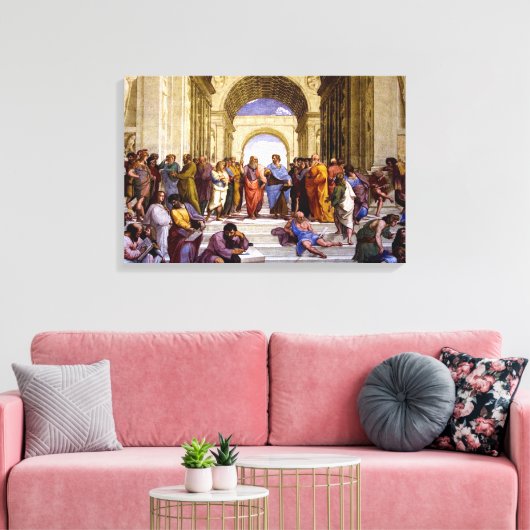 School van Athene door Raphael Canvas Kunstdruk (Insitu (Woonkamer))