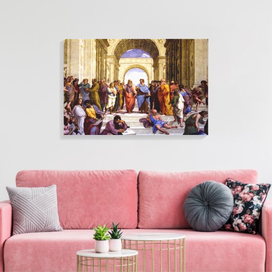 School van Athene door Raphael Canvas Kunstdruk (Insitu (Woonkamer))