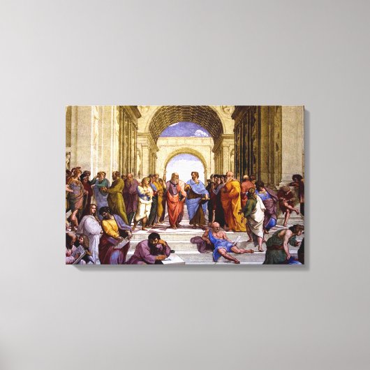 School van Athene door Raphael Canvas Kunstdruk Afdruk (Voorkant)