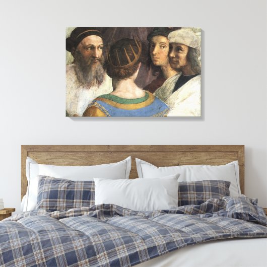 School van Athene door Raphael,  renaissance Canvas Afdruk (Insitu (Slaapkamer))