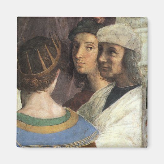 School van Athene door Raphael,  renaissance Magneet (Voorkant)