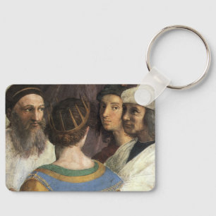 School van Athene door Raphael, renaissance Sleutelhanger