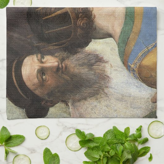 School van Athene door Raphael,  renaissance Theedoek (Gevouwen)