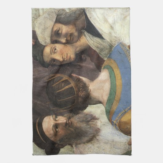 School van Athene door Raphael,  renaissance Theedoek (Verticaal)