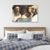 School van Athene door Raphael, Vintage Renaissanc Canvas Afdruk (Insitu (Slaapkamer))