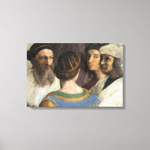 School van Athene door Raphael, Vintage Renaissanc Canvas Afdruk
