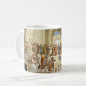 School van Athene Fresco door Raffaello Sanzio Koffiemok (Voorkant links)