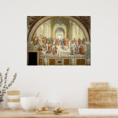 School van Athene Fresco door Raffaello Sanzio Poster (Keuken)