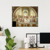 School van Athene Fresco door Raffaello Sanzio Poster (Thuiskantoor)