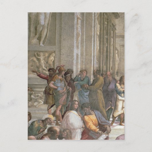 School van Athene van de Stanza della Briefkaart (Voorkant)
