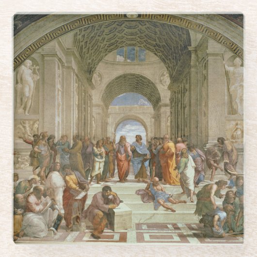 School van Athene van de Stanza della Glazen Onderzetter (Voorkant)