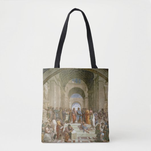 School van Athene van de Stanza della Tote Bag (Voorkant)