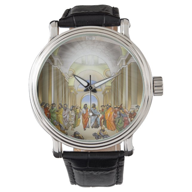 School van Athene Watch Horloge (Voorkant)