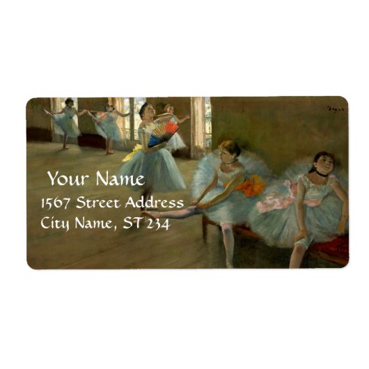 SCHOOL VAN DANS/BALLERINA BALLET DANCER IN BLAUW ETIKET (Voorkant)