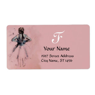 SCHOOL VAN DANS , BALLERINA BALLET DANCER IN PINK ETIKET