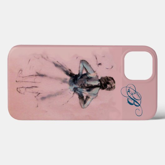 SCHOOL VAN DANS/BALLERINA BALLET DANCER MONOGRAM Case-Mate iPhone CASE (Achterkant (horizontaal))