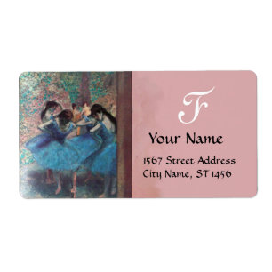 SCHOOL VAN DANS/BALLERINA BALLET DANCER MONOGRAM ETIKET