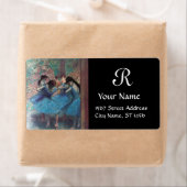 SCHOOL VAN DANS/BALLERINA BALLET DANCER MONOGRAM ETIKET (Insitu)