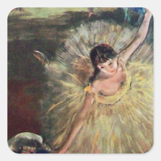 SCHOOL VAN DANS/BALLERINA BALLET DANCER VIERKANTE STICKER (Voorkant)