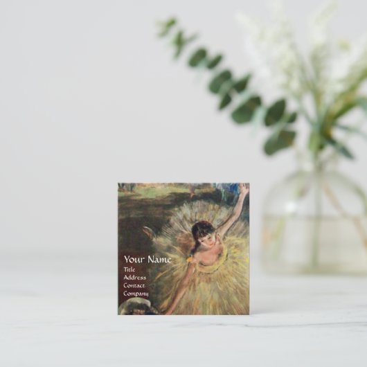 SCHOOL VAN DANS/BALLERINA BALLET DANCER VIERKANTE VISITEKAARTJE (Staand voorkant)