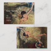 SCHOOL VAN DANS/BALLERINA BALLET DANCER VISITEKAARTJE (Voorkant / Achterkant)