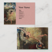 SCHOOL VAN DANS/BALLERINA BALLET DANCER VISITEKAARTJE (Voorkant / Achterkant)