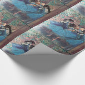 SCHOOL VAN DANS/BALLERINA BALLET DANCERS IN BLAUW CADEAUPAPIER (Hoek)