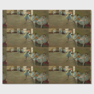 SCHOOL VAN DANS/BALLERINA BALLET DANCERS IN BLAUW CADEAUPAPIER