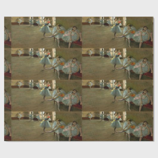 SCHOOL VAN DANS/BALLERINA BALLET DANCERS IN BLAUW CADEAUPAPIER (Vlak)