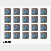 SCHOOL VAN DANS/BALLERINA BALLET DANCERS IN BLAUW VIERKANTE STICKER (Vel)