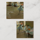 SCHOOL VAN DANS/BALLERINA BALLET DANCERS IN BLAUW VIERKANTE VISITEKAARTJE (Voorkant / Achterkant)