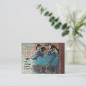 SCHOOL VAN DANS/BALLERINA BALLET DANCERS IN BLAUW VISITEKAARTJE (Staand voorkant)