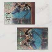 SCHOOL VAN DANS/BALLERINA BALLET DANCERS IN BLAUW VISITEKAARTJE (Voorkant / Achterkant)