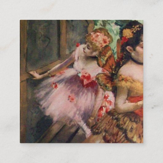 SCHOOL VAN DANS/BALLERINA BALLET DANCERS IN PINK VIERKANTE VISITEKAARTJE (Achterkant)