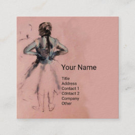 SCHOOL VAN DANS/BALLERINA BALLET DANCERS IN PINK VIERKANTE VISITEKAARTJE