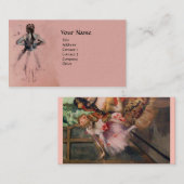 SCHOOL VAN DANS/BALLERINA BALLET DANCERS IN PINK VISITEKAARTJE (Voorkant / Achterkant)