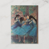 SCHOOL VAN DANS/BALLERINA, BALLETDANKERS IN BLAUW VISITEKAARTJE (Achterkant)