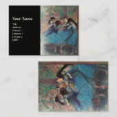 SCHOOL VAN DANS/BALLERINA, BALLETDANKERS IN BLAUW VISITEKAARTJE (Voorkant / Achterkant)