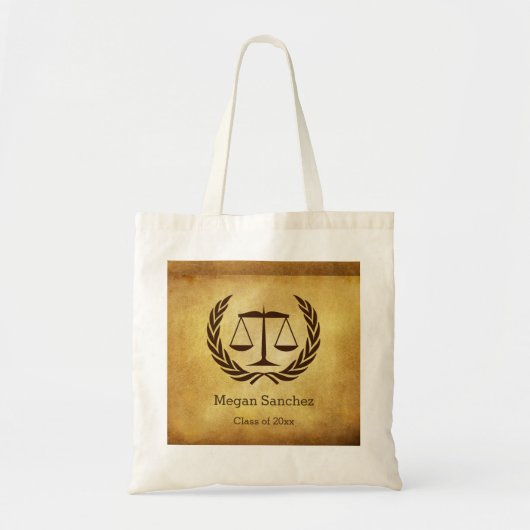 School van de wet afstuderen schalen van tote bag (Voorkant)