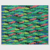 School van forel Pas kleuren inpakpapier aan (Vlak)