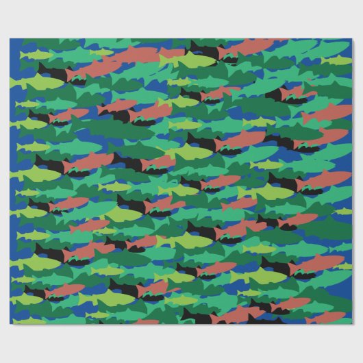 School van forel Pas kleuren inpakpapier aan (Vlak)