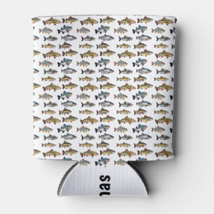 School van forel regenboog, bruin, anderen koeler
