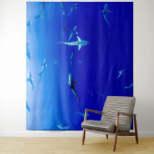 SCHOOL van HAAIEN FOTO-achtergrond Wandkleed (In situ)