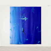 SCHOOL van HAAIEN FOTO-achtergrond Wandkleed (Voorkant)